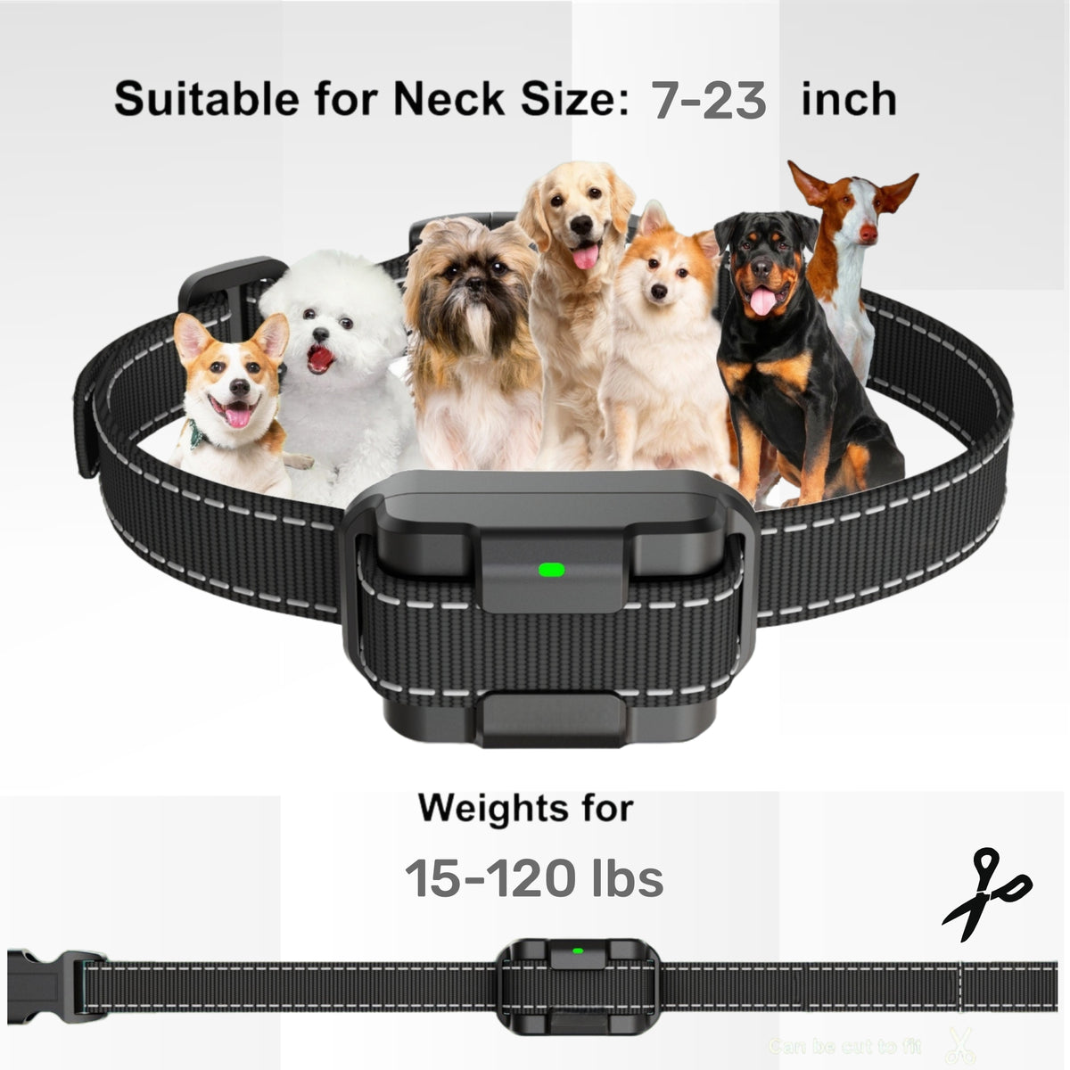 Dog Training Collar with Remote, 3 Training Modes, 3000 Ft Range, Rechargeable IPX7 Waterproof Shock Collar for Medium and Large Dogs, 15-120 lbs