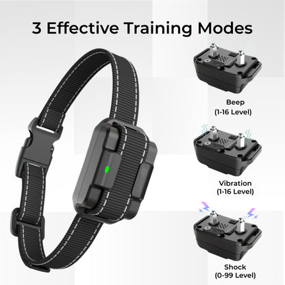 Dog Training Collar with Remote, 3 Training Modes, 3000 Ft Range, Rechargeable IPX7 Waterproof Shock Collar for Medium and Large Dogs, 15-120 lbs