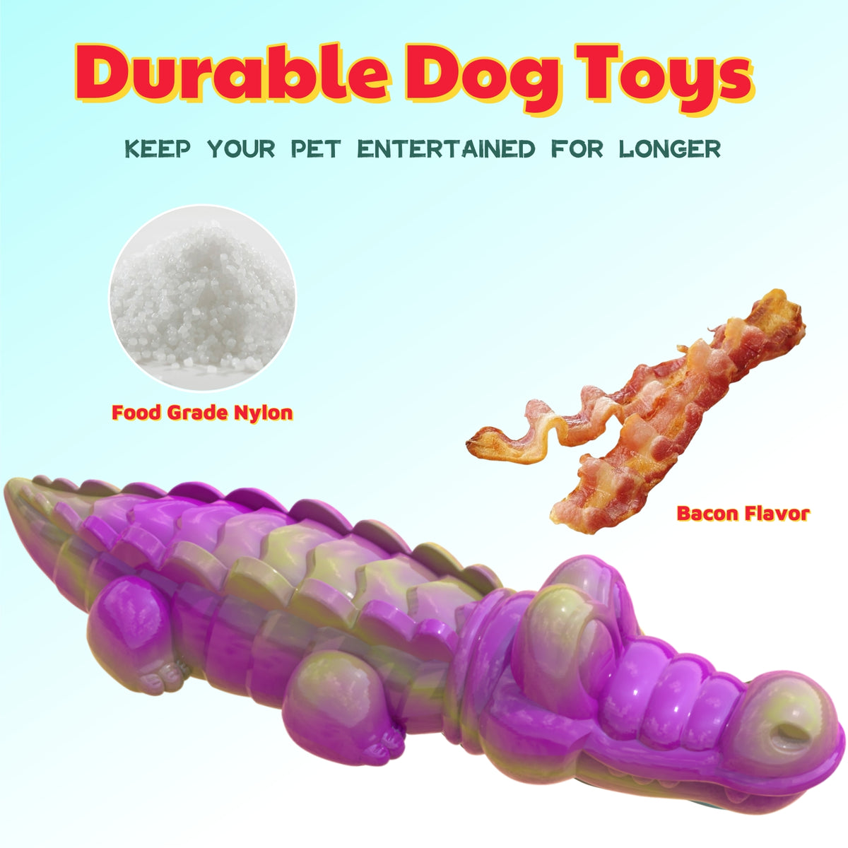 Dog Toys for Aggressive Chewers, Indestructible Nylon Dog Toys, Durable Interactive Dog Chewing Toys for Medium Large Dogs to Keep Them Busy