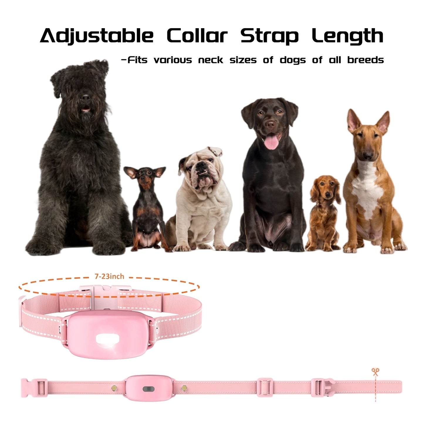 SAMFAT Dog Training Collars with Remote - 3300 Ft Dog Shock Collar with 3 Modes Reminder Vibration Static IPX7 Waterproof Night Light Rechargeable E Collars for Large Medium Small Dogs